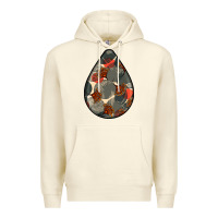Sandshell african fabric pattern teardrop earrings Premium Hoodie - BundleAndBundleShop