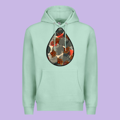 African Fabric Pattern Teardrop Earrings Premium Hoodie Designed By Bundleandbundleshop
