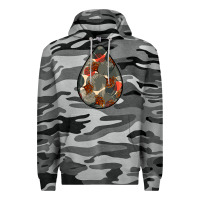Slate Camo african fabric pattern teardrop earrings Premium Hoodie - BundleAndBundleShop