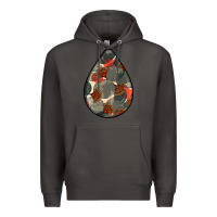 Smoke african fabric pattern teardrop earrings Premium Hoodie - BundleAndBundleShop