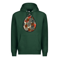 Sports Green african fabric pattern teardrop earrings Premium Hoodie - BundleAndBundleShop