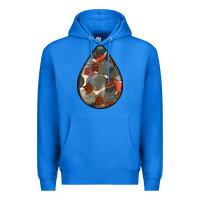 True Royal african fabric pattern teardrop earrings Premium Hoodie - BundleAndBundleShop