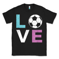 Black Soccer Gift for Girls Women I Love Soccer Vintage Classic Tee - minhPixels