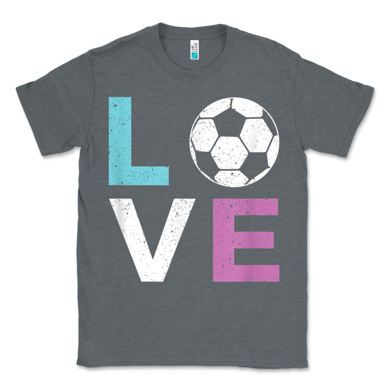 Soccer Gift For Girls Women I Love Soccer Vintage Classic Tee by minhPixels | Teevron
