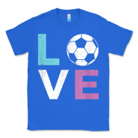 True Royal Soccer Gift for Girls Women I Love Soccer Vintage Classic Tee - minhPixels