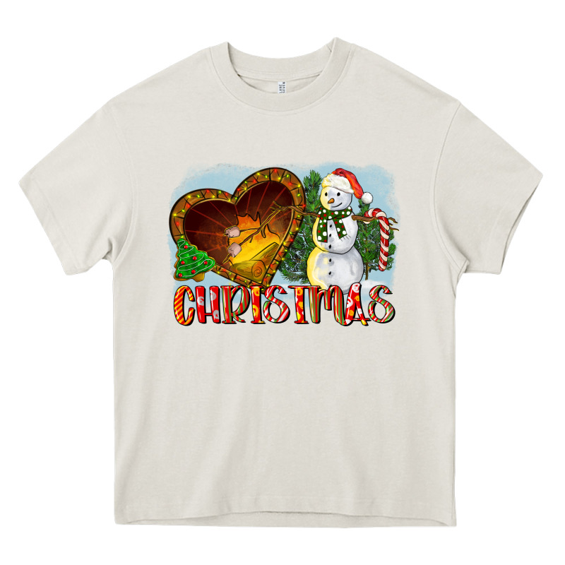 Christmas Snowman Heavy Core Tee by LillyAllenDesigns | Teevron