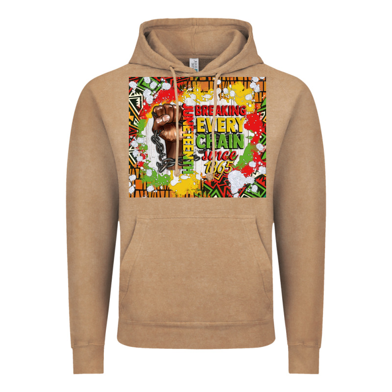 Juneteenth Breaking Every Chain Since 1865 Vintage Hoodie by CowGirlArtShop | Teevron