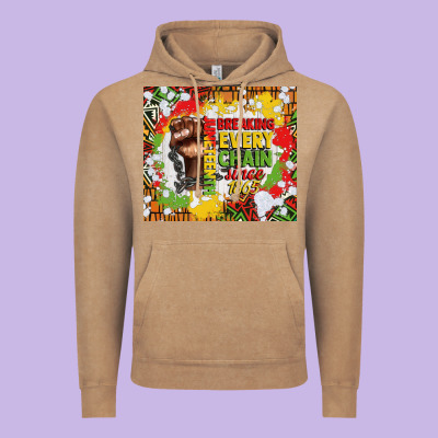 Juneteenth Breaking Every Chain Since 1865 Vintage Hoodie Designed By Cowgirlartshop