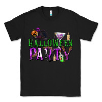 Black Halloween Party Classic Tee - texasbilliewilder