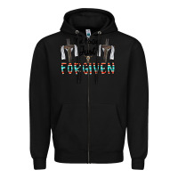 Black no perfect just forgiven Zipper Hoodie - CowhideDigitalArt