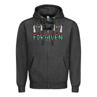 Charcoal Heather no perfect just forgiven Zipper Hoodie - CowhideDigitalArt