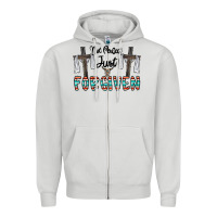 Dove Grey no perfect just forgiven Zipper Hoodie - CowhideDigitalArt