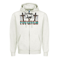 Oatmeal Heather no perfect just forgiven Zipper Hoodie - CowhideDigitalArt