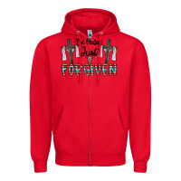 Red no perfect just forgiven Zipper Hoodie - CowhideDigitalArt
