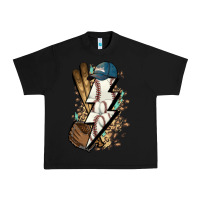 Black Lightning bolt Baseball Urban Heavy Tee - HowdyJamesFarm