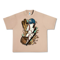 Burro Lightning bolt Baseball Urban Heavy Tee - HowdyJamesFarm