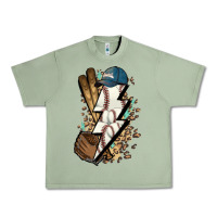 Oil Green Lightning bolt Baseball Urban Heavy Tee - HowdyJamesFarm