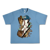 Pebble Blue Lightning bolt Baseball Urban Heavy Tee - HowdyJamesFarm