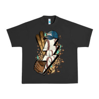Pigment Black Lightning bolt Baseball Urban Heavy Tee - HowdyJamesFarm