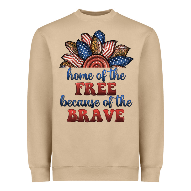 Home Of The Free Because Of The Brave Heavyweight Sweatshirt by BundleAndBundleShop | Teevron