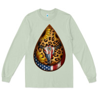 Matcha american sunflower bullskull teardrop earrings Long Sleeve Tee - Jasminsmagicworld