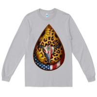 Moon Dust american sunflower bullskull teardrop earrings Long Sleeve Tee - Jasminsmagicworld
