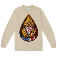 Mushroom american sunflower bullskull teardrop earrings Long Sleeve Tee - Jasminsmagicworld