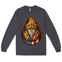 Smoke american sunflower bullskull teardrop earrings Long Sleeve Tee - Jasminsmagicworld