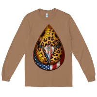 Toasted Coconut american sunflower bullskull teardrop earrings Long Sleeve Tee - Jasminsmagicworld