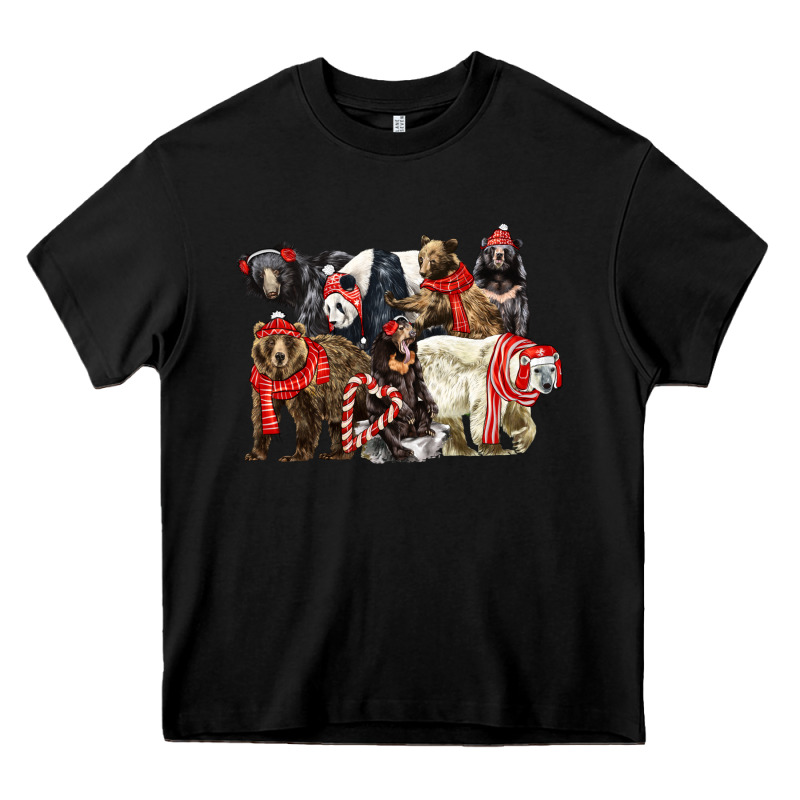 Christmas Bear Family Heavy Core Tee by LillyAllenDesigns | Teevron