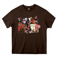 Chocolate Brown Christmas Bear Family Heavy Core Tee - LillyAllenDesigns