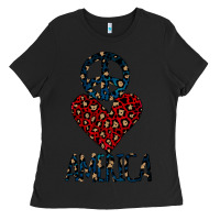 Black Peace Love America Ladies Tee - Bettercallsaul
