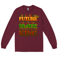 Burgundy Future black king Long Sleeve Tee - HowdyJamesFarm