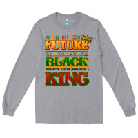 Heather Grey Future black king Long Sleeve Tee - HowdyJamesFarm