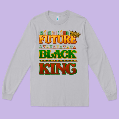 Future Black King Long Sleeve Tee Designed By Howdyjamesfarm