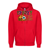 Red spooky pumpkin Zipper Hoodie - SublimationCraftShop