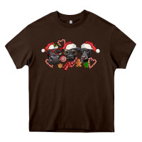Chocolate Brown Christmas Black Angus Cows Heavy Core Tee - LillyAllenDesigns