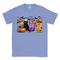 Colony Blue Halloween Cat Coffee Cups Classic Tee - texasbilliewilder