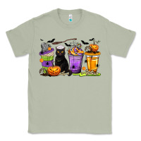 Matcha Halloween Cat Coffee Cups Classic Tee - texasbilliewilder
