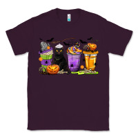 Plum Halloween Cat Coffee Cups Classic Tee - texasbilliewilder