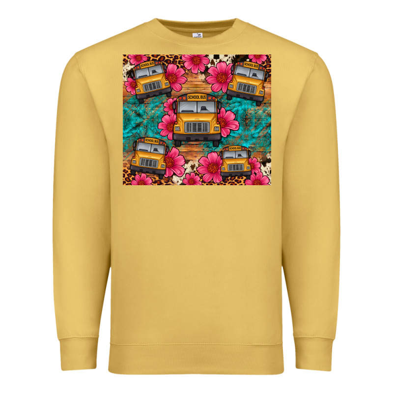 School Bus Leopard Cowhide Premium Sweatshirt by Artiststas | Teevron