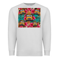 Dove Grey school bus leopard cowhide Premium Sweatshirt - Artiststas