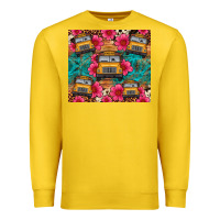 Lemon school bus leopard cowhide Premium Sweatshirt - Artiststas