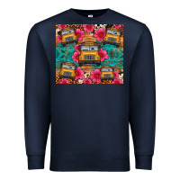 Navy school bus leopard cowhide Premium Sweatshirt - Artiststas
