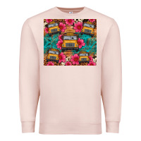 Pale Pink school bus leopard cowhide Premium Sweatshirt - Artiststas