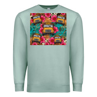 Seafoam school bus leopard cowhide Premium Sweatshirt - Artiststas