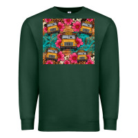 Sports Green school bus leopard cowhide Premium Sweatshirt - Artiststas