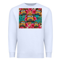 White school bus leopard cowhide Premium Sweatshirt - Artiststas