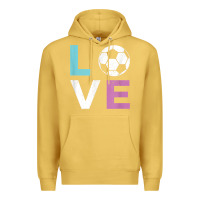 Antique Gold Soccer Gift for Girls Women I Love Soccer Vintage Premium Hoodie - minhPixels