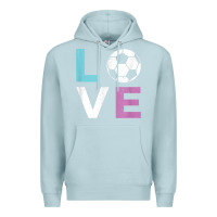 Blue Mist Soccer Gift for Girls Women I Love Soccer Vintage Premium Hoodie - minhPixels